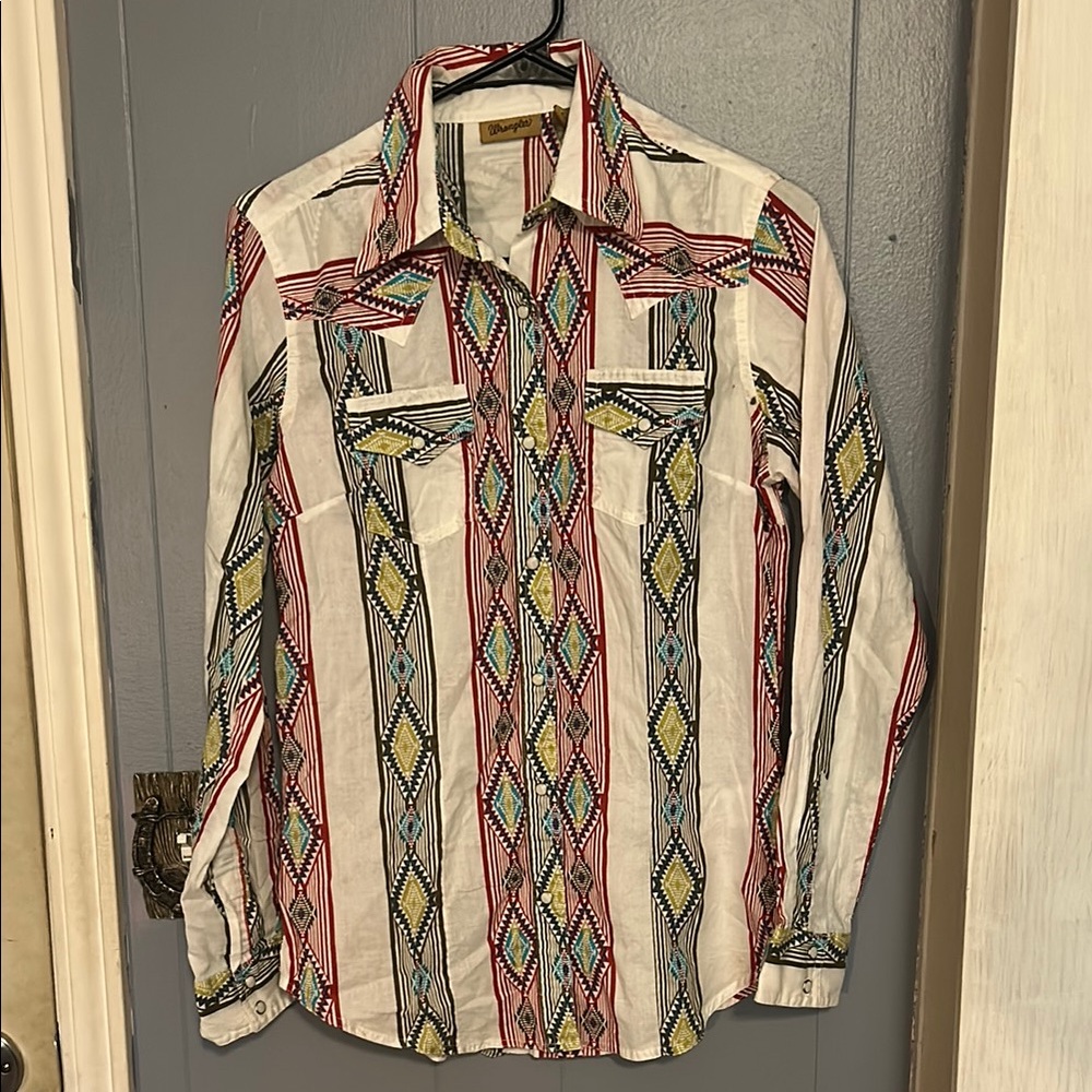 Colorful Geometric Patterned Shirt
